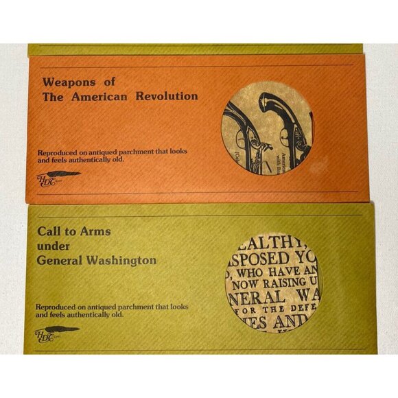 Historical Document Reproductions On Antiqued Parchment Teachers Aid Lot of 6 - Picture 3 of 5